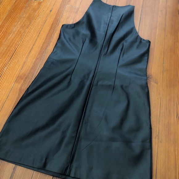 DEX Black Leather Studded Shift Mini Moto Dress - Picture 3 of 8